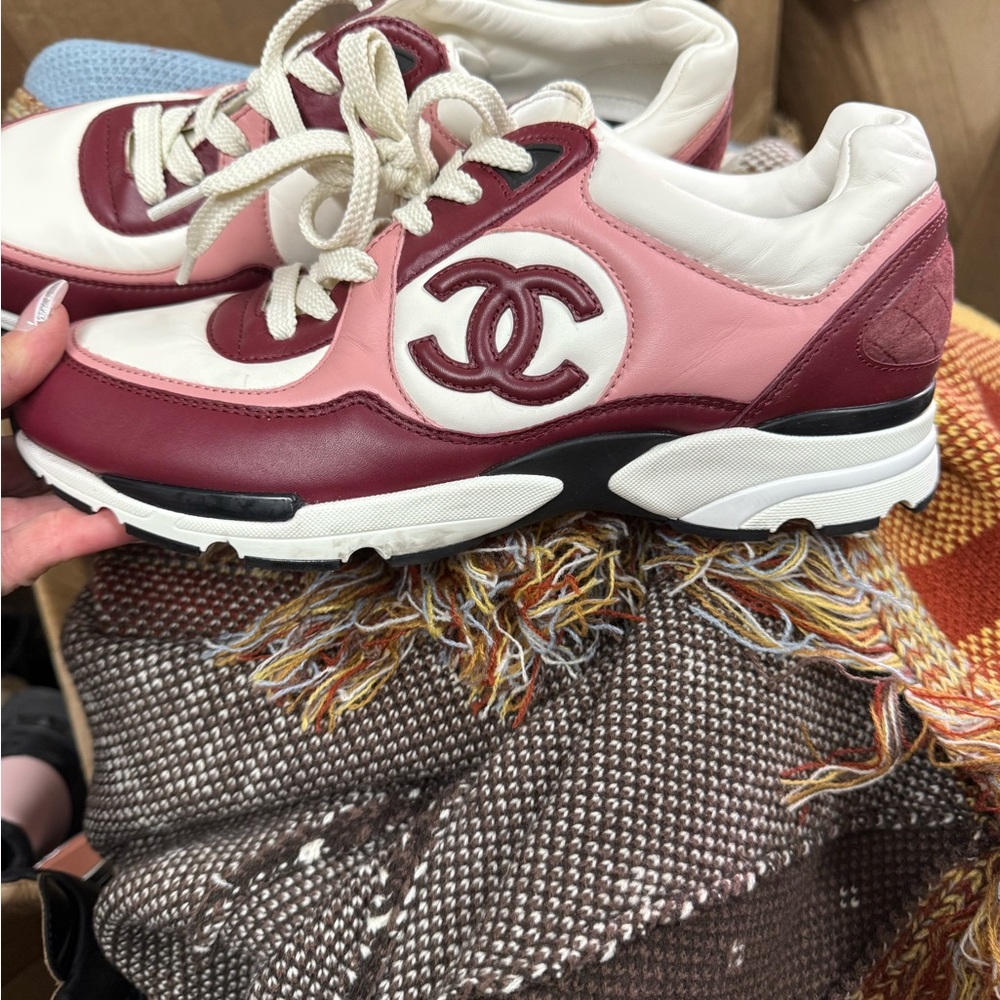 Chanel Red and Pink Sneakers for a Stylish Look